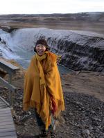 グトルフォスの滝にて、妖精岩跡展望台にて、顔が寒い!! グトルフォスの滝にて、妖精岩跡展望台にて、顔が寒い!!